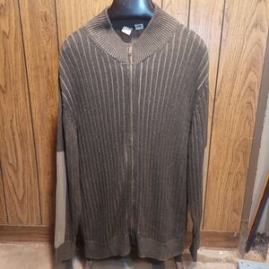 Womans Oxford Fulham Green Full-Zip Sweater XXL Long Sleeve